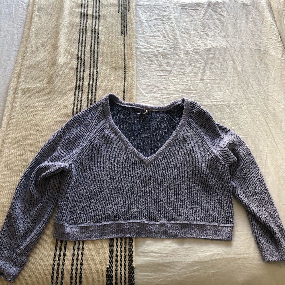 Free People High Low V Neck Sweater XL
